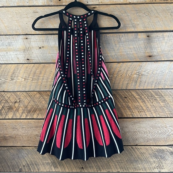 M by Missoni Women’s Sz 46 US 10 Petal Intarsia Knit Striped Halter Top Peplum - Picture 5 of 15